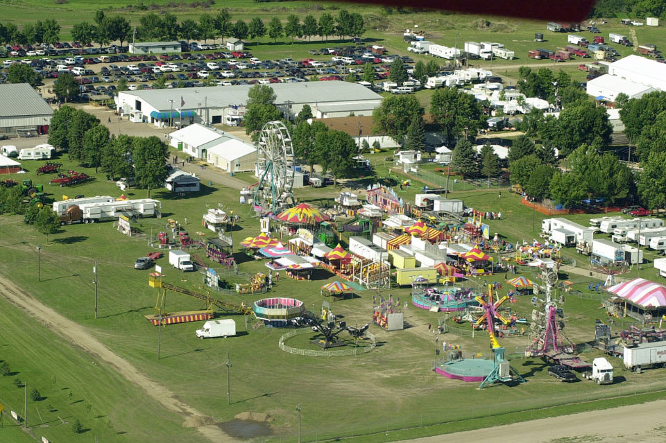 aerial image of fair